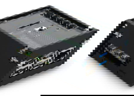 Obudowa do Raspberry Pi 4B z regulowanym mocowaniem na kamerę - czarna