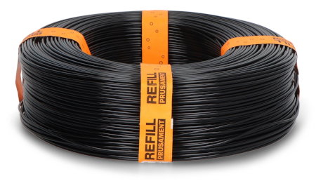 Prusa Filament Nachfüllpackung PETG 1,75 mm 0,9 kg – Jet Black NFC