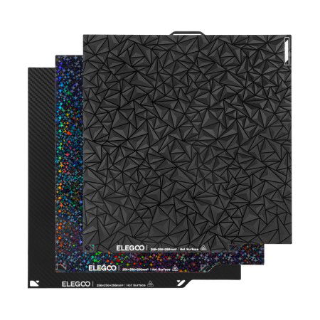 Zestaw dwustronnych nakładek magnetycznych do drukarek 3D Elegoo Centauri Carbon / Centauri - 3 szt. - 256 x 256 mm