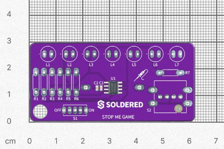 Stop Me game - zestaw edukacyjny do nauki lutowania - Attiny404 - Soldered 333138