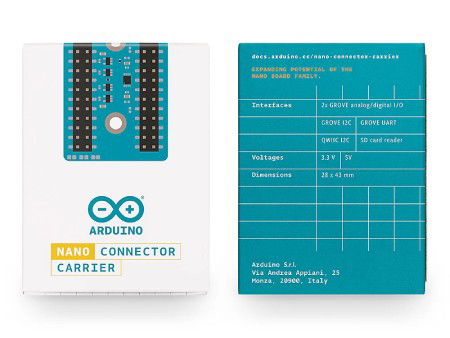 Arduino Nano Connector Carrier - płytka rozszerzeń Qwiic / Grove / microSD - ASX00061 