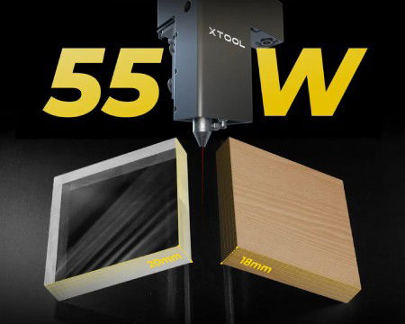 xTool P2S - wycinarka i grawerka laserowa CO2 - 55 W - Space Grey