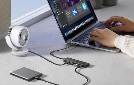 Adapter 4w1 Hub USB typu A - 4x USB typu A 3.0 - czarny - Ugreen 25851