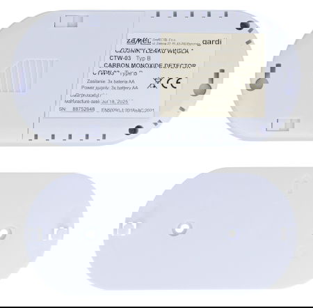 Czujnik tlenku węgla bateryjny - Zamel CTW-03