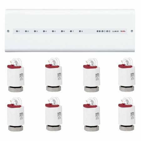 Zamel Supla ZSP-01 - zestaw do sterowania wodnym ogrzewaniem podłogowym - listwa sterująca LLM-01 + siłowniki SOP-01- 230 V