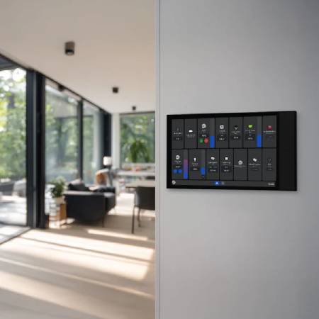 Shelly Wall Display XL - inteligentny panel sterowania z przekaźnikiem 5 A WiFi / Bluetooth - czarny