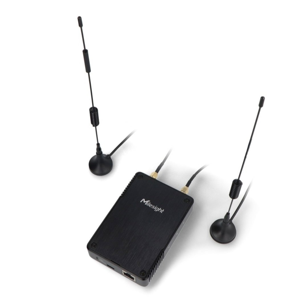 Centralka LoRaWAN WiFi / Ethernet + LTE - czarna - Milesight UG56-L08GL-868M