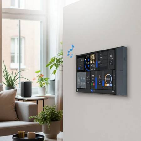 Shelly Wall Display XL - inteligentny panel sterowania z przekaźnikiem 5 A WiFi / Bluetooth - szary