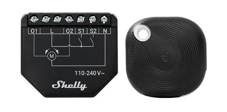 Shelly Shutter + BLU Button Tough 1 - sterownik rolet + przycisk aktywacji akcji i scen - WiFi / Bluetooth