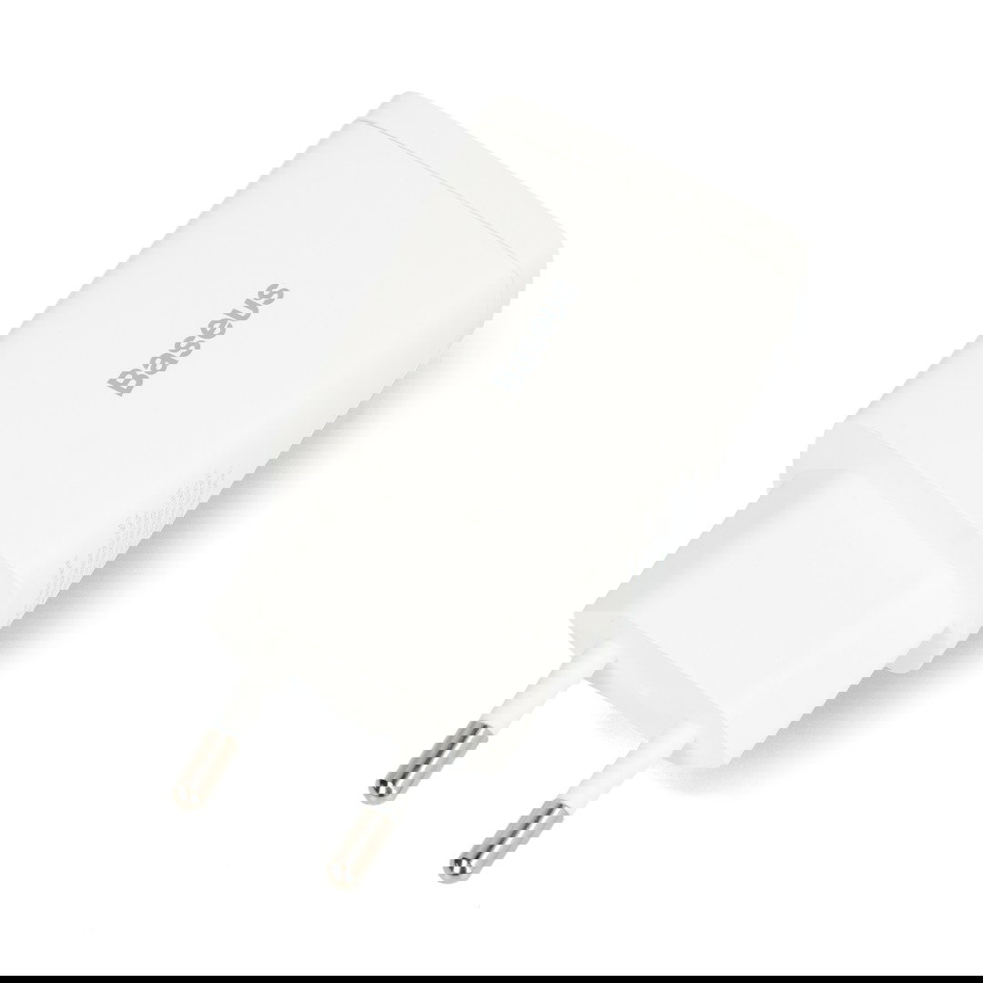 Baseus Kompaktes Schnellladegerät USB-A/USB-C Netzteil – 5 V/3 A 20 W – Weiß
