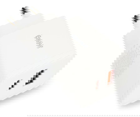 Baseus Kompaktes Schnellladegerät USB-A/USB-C Netzteil – 5 V/3 A 20 W – Weiß