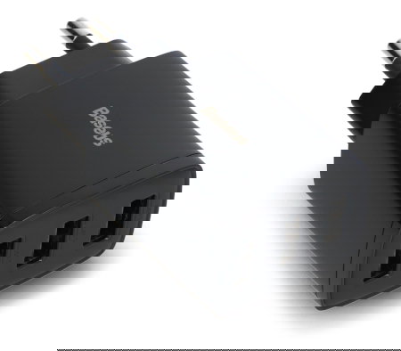 Baseus Kompaktes Schnellladegerät mit 3 USB-A-Anschlüssen – 5 V/3,4 A, 17 W – Schwarz