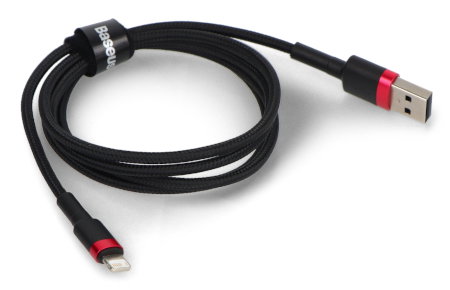 Baseus Cafule USB-A-Lightning-Kabel, schwarz und rot, 1 m