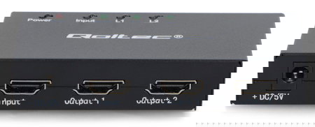 Aktiver Splitter 2x HDMI 4K/2K 3,4 Gbit/s - Qoltec 51796