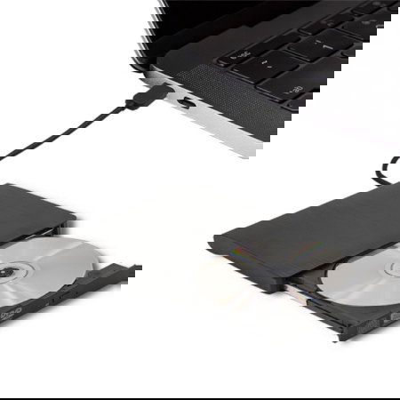 Externes Laufwerk – DVD-RW USB 3.0-Brenner zum Lesen und Beschreiben von CDs/DVDs – Qoltec 51857