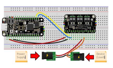 INA3221 – Strom- und Spannungssensor 0–26 V DC 3,2 A – 3-Kanal – I2C – STEMMA QT / Qwiic – Adafruit 6062