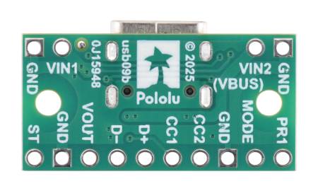 USB-Typ-C-Stromanschluss mit TPS2116-Multiplexer – usb09b – Pololu 3729