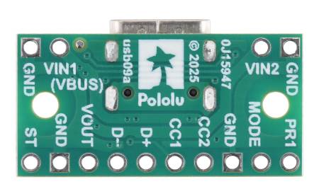 USB-Typ-C-Stromanschluss mit TPS2116-Multiplexer – usb09a – Pololu 3728