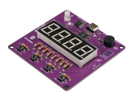 Pomodoro-Timer-Lötset – Lernset zum Lötenlernen – RP2040 – Lötset 333348