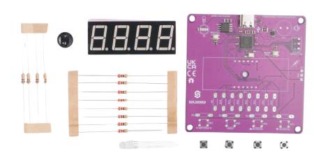Pomodoro-Timer-Lötset – Lernset zum Lötenlernen – RP2040 – Lötset 333348