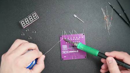 Pomodoro-Timer-Lötset – Lernset zum Lötenlernen – RP2040 – Lötset 333348