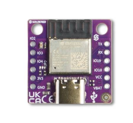 NULA Mini ESP32-C6 – WiFi/Bluetooth/Thread/ZigBee-Entwicklungsboard – ohne Anschlüsse – verlötet 333356
