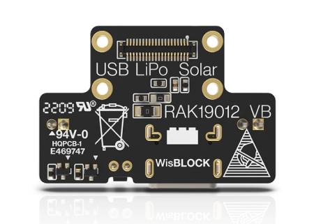 USB-Typ-C-Stromversorgungsmodul mit Li-Pol- und Solarpanel-Unterstützung für WisBlock - RAK Wireless RAK19012