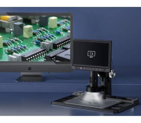 Digitales Mikroskop 318C - 1600x 12 MPx 28 LED - HD IPS 10,1'' Bildschirm + drahtlose Fernbedienung