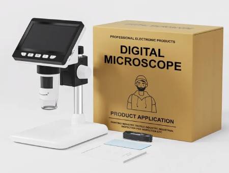 307B Digitalmikroskop – 1000-fache Vergrößerung, 2 MP, 8 LEDs, 4,3-Zoll-LCD-Bildschirm
