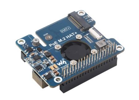 PoE M.2 HAT+ – PCIe-Adapter für NVMe M.2-Laufwerke mit PoE-Unterstützung – für Raspberry Pi 5 – Waveshare 28411