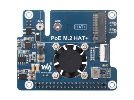 PoE M.2 HAT+ – PCIe-Adapter für NVMe M.2-Laufwerke mit PoE-Unterstützung – für Raspberry Pi 5 – Waveshare 28411