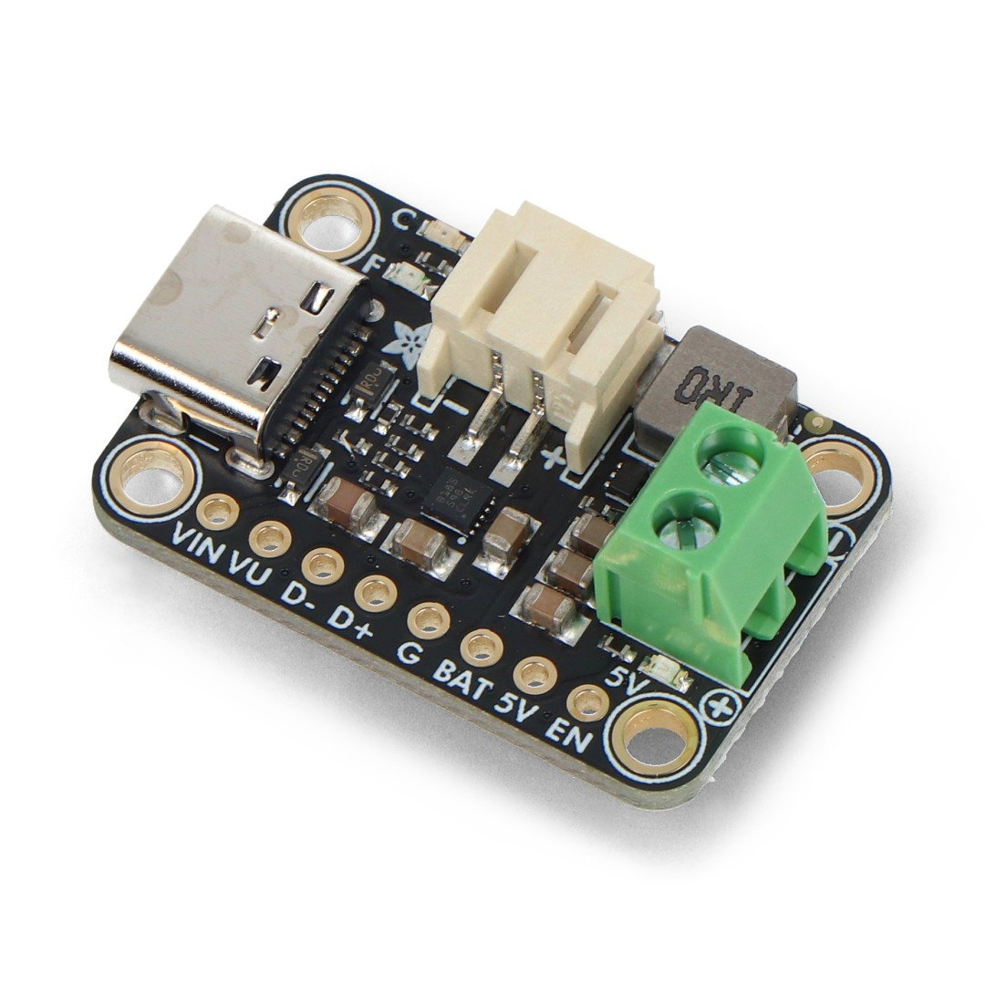 Li-Pol / Li-Ion 5V bq25185 Akku-Lademodul USB Typ-C / DC / Solarpanel - Adafruit 6106