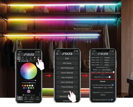 Controller für adressierbare RGB-WLAN-LED-Streifen und -Leisten – ESP32 – WLED – GL-C-015WL
