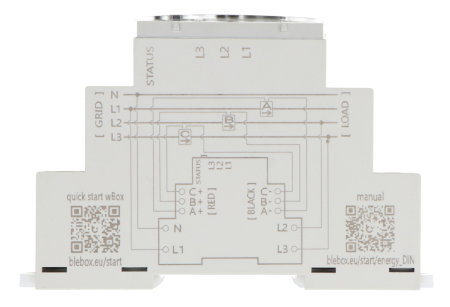 BleBox energyMeter DIN - ein-/dreiphasiger bidirektionaler WLAN-Energiezähler