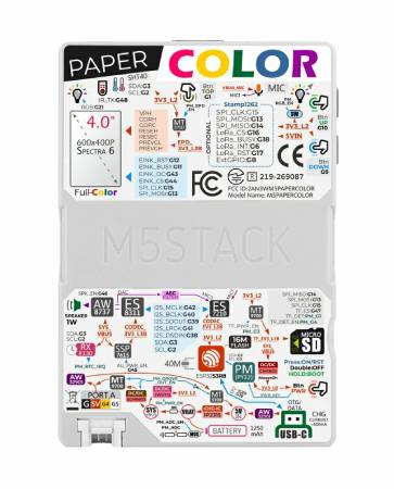 M5Paper Color ESP32S3 Dev Kit – ESP32-S3 Entwicklungsmodul – 4-Zoll-E-Paper-Display mit E Ink Spectra 6 Farben – M5Stack C151