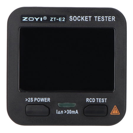 230-V-Netzsteckdosenprüfer mit FI-Schutzschalter, NCV und Spannungsmessung – ZOYI ZT-E2