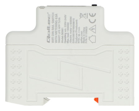 Einphasen-Energieverbrauchszähler für DIN-Schiene - 63 A - WiFi Tuya - Qoltec 50981