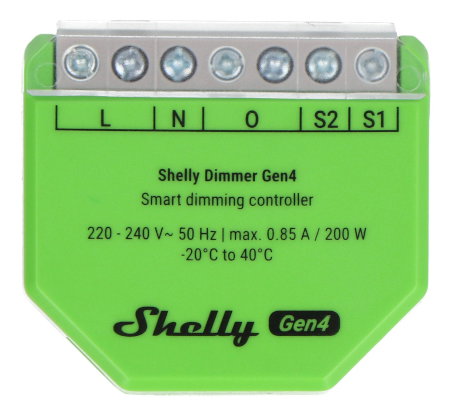 Shelly Dimmer Gen4 – Intelligenter Lichtdimmer mit WLAN/Bluetooth/ZigBee/Matter