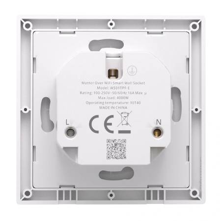 Sonoff WS01TPF-E – Intelligente WLAN-Wandsteckdose / Matter – Typ F – 16 A 4000 W